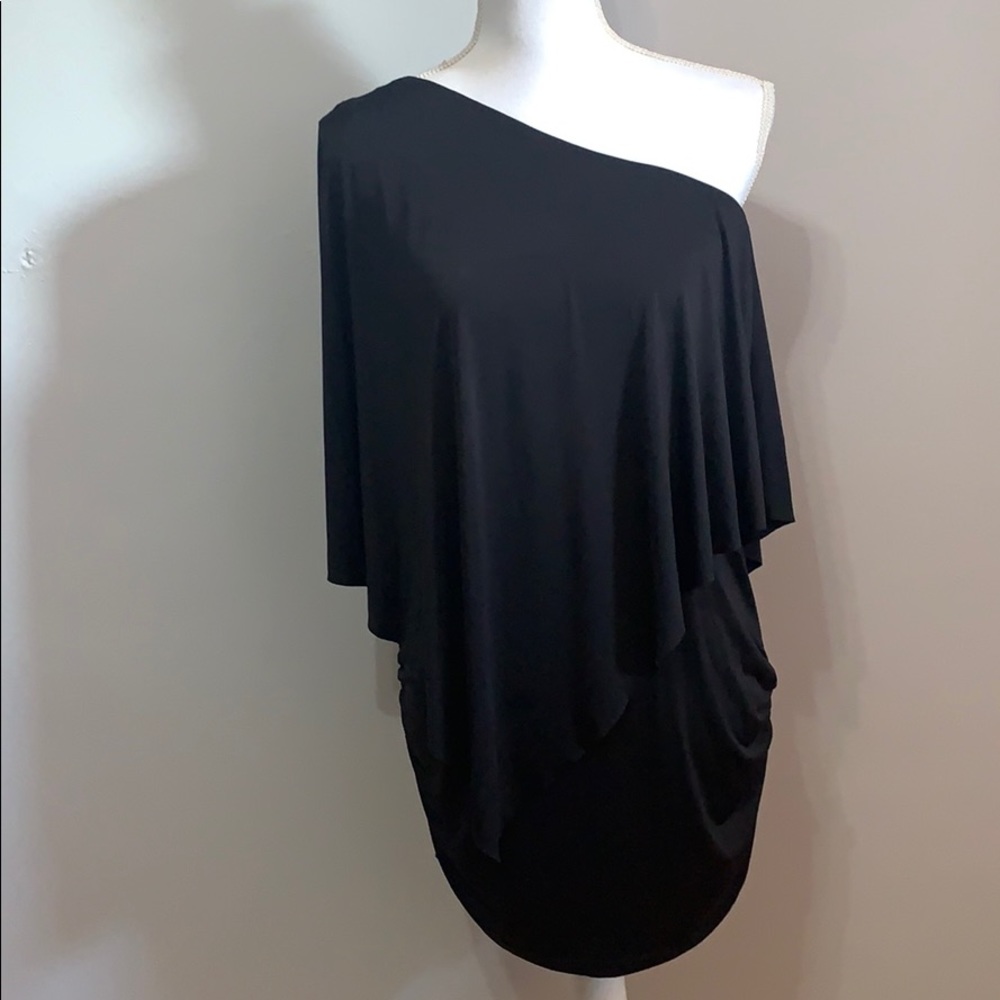 One shoulder little black dress